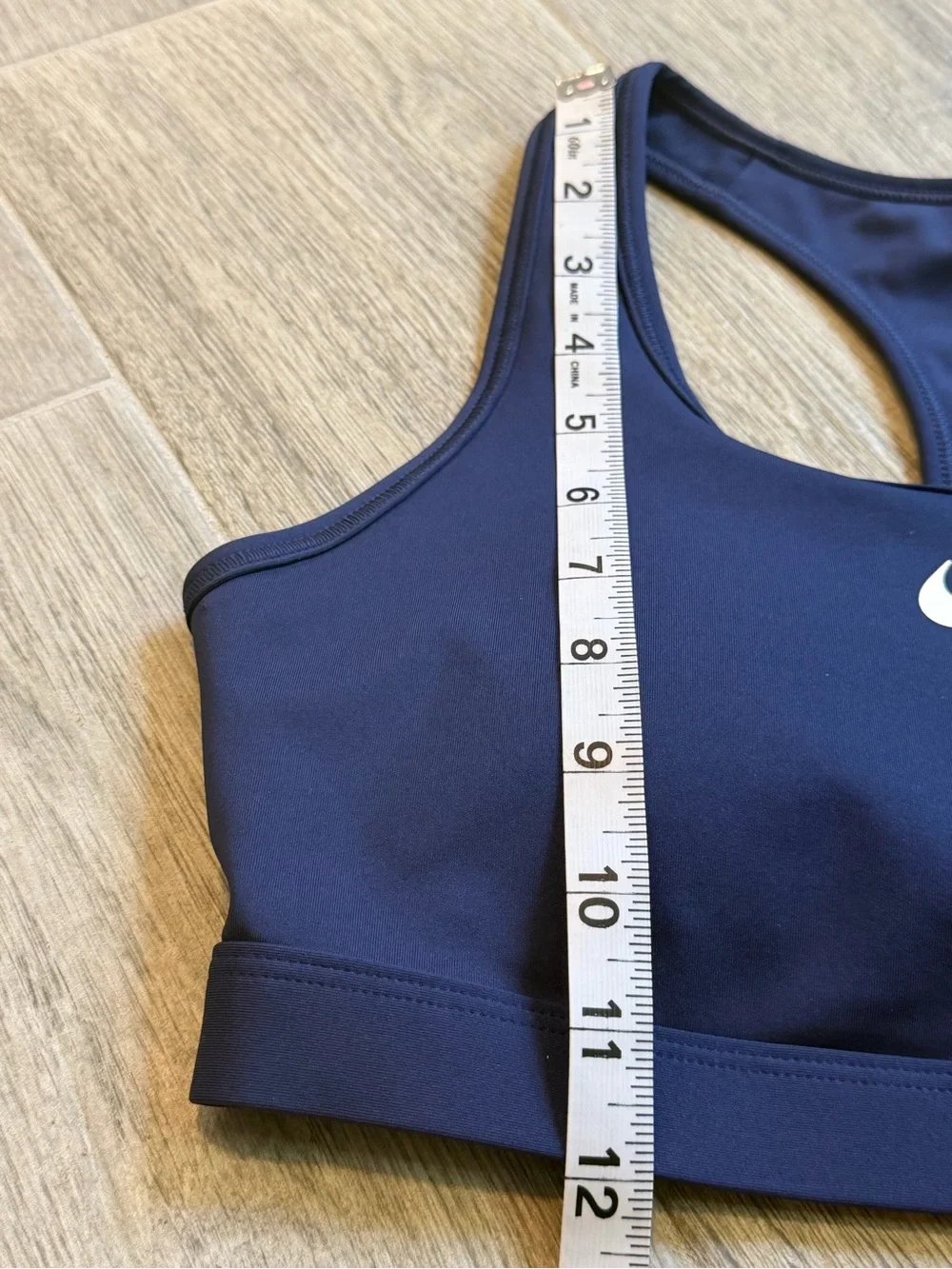 Nike Women's Medium Swoosh Medium Support Padded Racerback Sports Midnight Navy